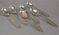 Set of Six European Silver Tablespoons