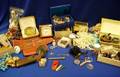 Group of Assorted Victorian and Costume Jewelry Beads Buttons and Miscellany