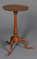 Chippendale Maple Dishtop Candlestand