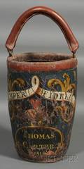 Painted Leather Fire Bucket