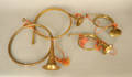 Four brass hunting horns