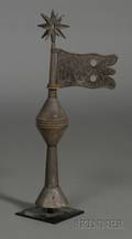 Tin Finial with Star and Flag