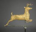 Gilt Copper Leaping Stag Weather Vane