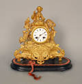 Gilt metal mantle clock