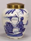 Dutch Delft Blue and White Tobacco Jar