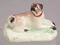 Porcelain Model of a Recumbent Pug Dog