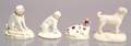 Four Porcelain Pug Figures