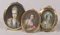 Three Portrait Miniature on Ivory of Ladies