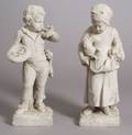 Pair of Italian Carved Marble Figures of Children