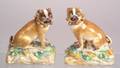 Pair of Porcelain Pug Dogs