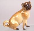 Meissen Porcelain Model of a Seated Pug