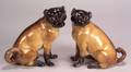 Pair of Meissentype Porcelain Pug Dogs