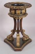 Georgianstyle Ebonized and Parcelgilt Mahogany Jardiniere Pedestal