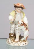 Popov Porcelain Figure of a Boy with a Dog