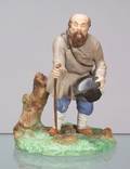 Gardner Biscuit Figure of a Blind Beggar