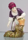 Gardner Porcelain Figure of a Peasant Girl