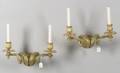 Pair of Louis XVstyle Gilt Bronze TwoLight Sconces
