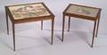 Two Victorian Birdseye Maple Framed Needleworktopped Occasional Tables