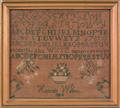 Silk on linen sampler dated 1824