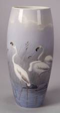 Royal Copenhagen Porcelain Vase with Egrets