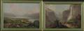 Continental School 19th Century Lot of Two Alpine Views The Mountain Falls
