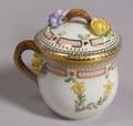 Royal Copenhagen Porcelain Floral Danica Covered Cup