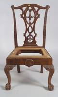 Chippendalestyle Carved Mahogany Side Chair