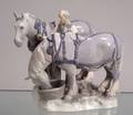 Bing  Grondahl Porcelain Farmer with Two Horses