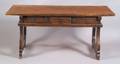 Spanish Colonial Baroque Style Walnut Trestle Table
