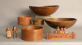Two wooden bowls