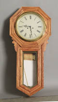 Reproduction oak wall clock