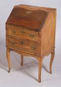 Louis XV Style Walnut Slantlid Ladys Desk