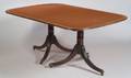 Regencystyle Crossbanded Mahogany Twopedestal Dining Table