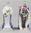 Royal Worcester King George V and Queen Mary Silver Jubilee Figures