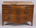 Louis XV Kingwood Inlaid Tulipwood Parquetry Marbletop Chest of Drawers