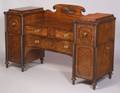 Scottish Regency Mahogany and Inlay Pedestal Sideboard