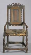 Polychrome Turned Armchair