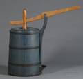 Bluepainted Wooden Churn