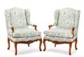 Fine Pair of Louis XV Style Fauteuil Aux Oreilles