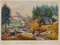 Currier  Ives publishers American 18571907 Gold Mining in California