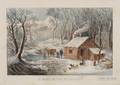 Currier  Ives publisher American 18571907 A Home in the Wilderness
