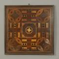 Inlaid Wooden Parcheesi Game Board