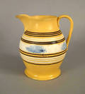 Large yelloware pitcher 19th c