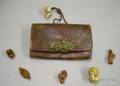 Asian Leather Tobacco Pouch and Five Assorted Netsuke