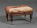Federal Carved Mahogany Footstool