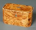 Inlaid Veneer Cutcorner Double Tea Caddy