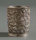 Coin Silver Repousse Beaker