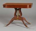 Classical Mahogany and Mahogany Veneer Ormolumounted Lyrebase Games Table