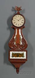 Mahogany Lyre Wall Clock