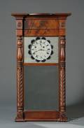 Asa Munger Mahogany Flat Top Mantel Clock